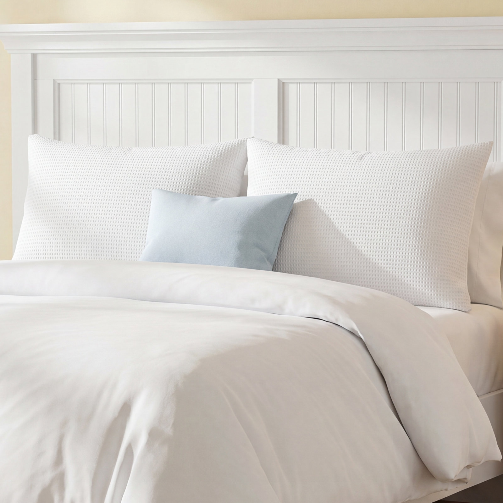 Felix Cotton Pillow Sham, King, White