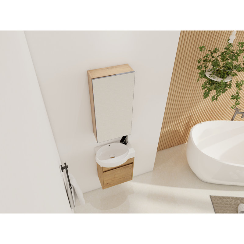 Armoires à pharmacie peu encombrantes avec rangement moderne en contreplaqué de 14 po pour la salle de bain