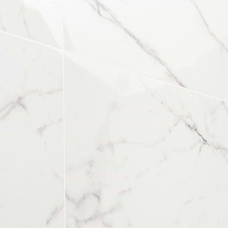 Dreamstone 24X24 Polished Porcelain Tile, Statuario Venato Polished