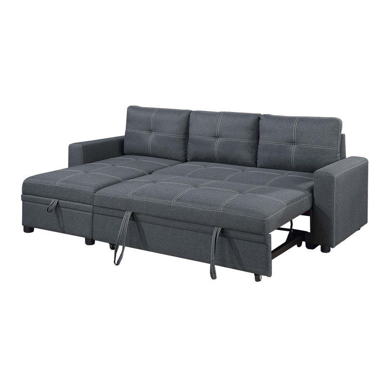 Canapé modulaire convertible, Tissu gris anthracite