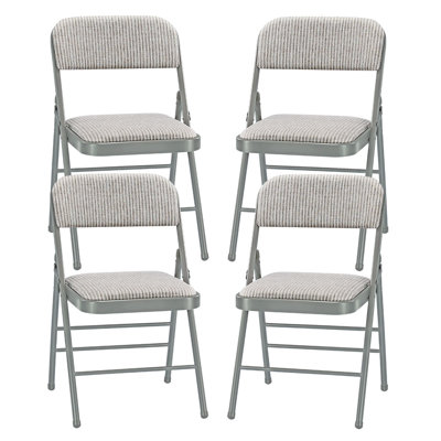 Hyosuke Fabric Padded Stackable Folding Chair Folding Chair Set