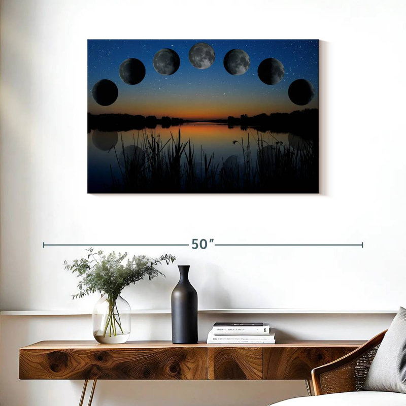 Séquence de phase lunaire d'Oberle, H 24 po x l 36 po