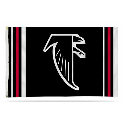 Bannière drapeau des Falcons d'Atlanta 3 x 5 pi, logo rétro, œillets en métal, extérieur