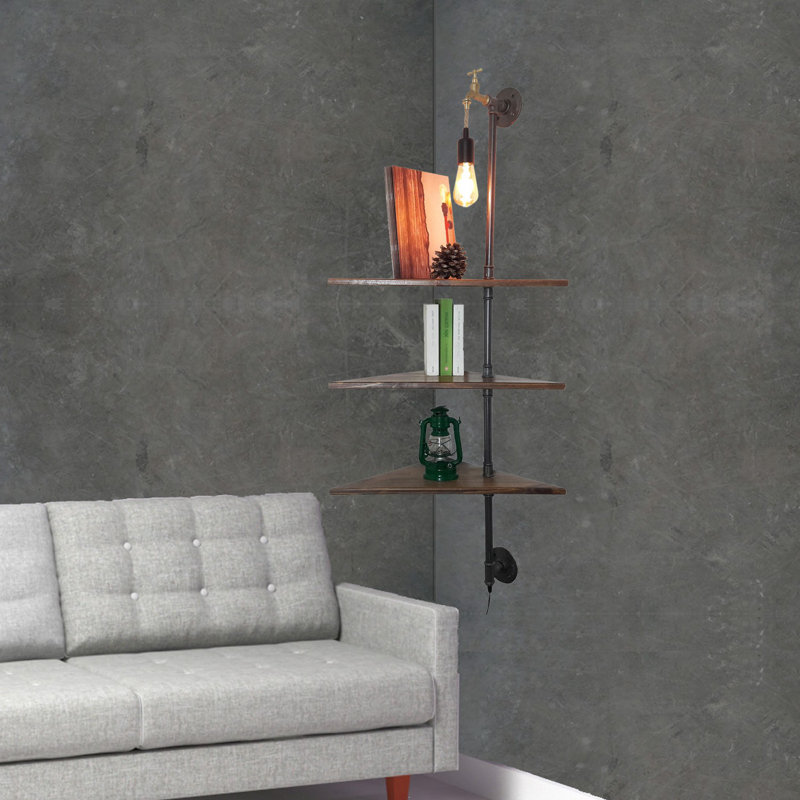 Juney 1 - noyer clair / applique murale noire