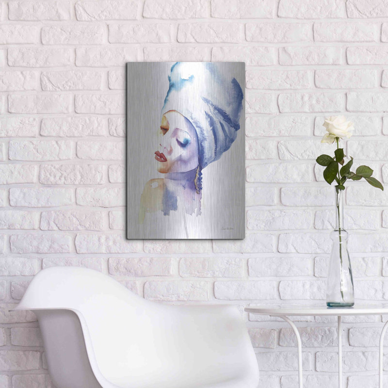 "Femme en bleu" par Alan Majchrowicz, H 24 po x l 16 po