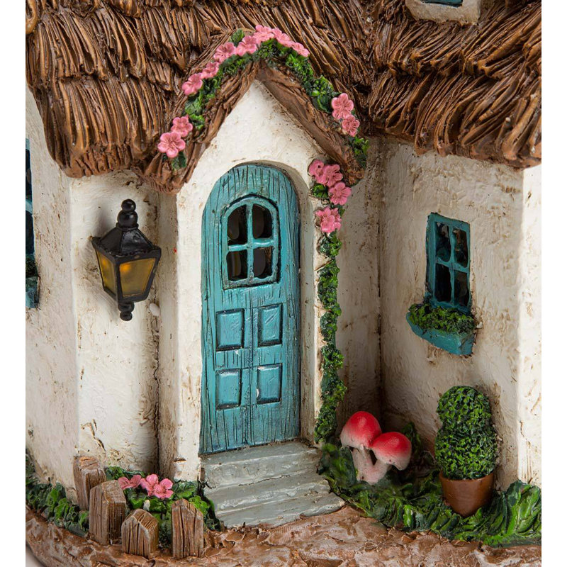 Miniature Fairy English Cottage House Garden Statue
