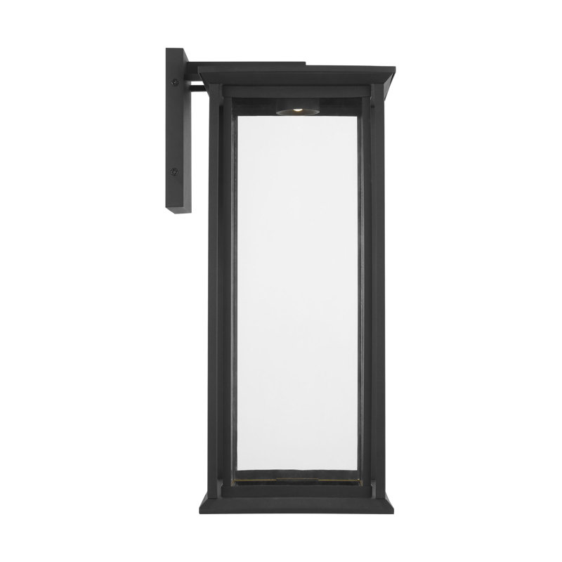 Audley Large Lantern from Generation Lighting , Textured Black, Transparent