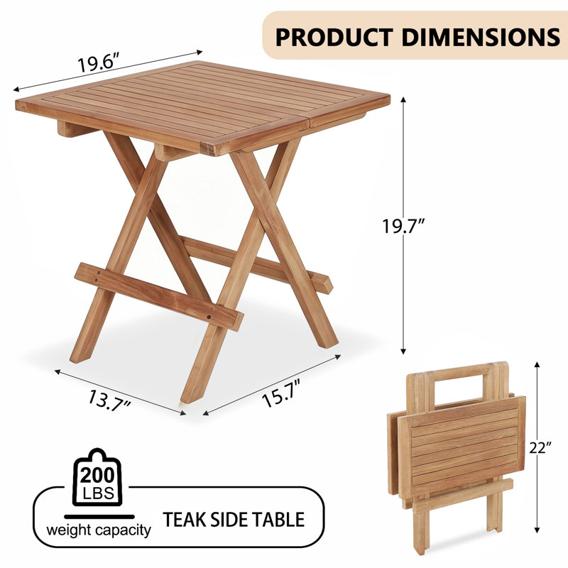 Table d'appoint d'extérieur 20 po, 1