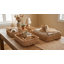 Plateau décoratif moderne pour entrée - Centre de table décoratif pour table à manger et table basse - Lot de 3, 40,6 cm, 35,6 cm, 30,5 cm, brun et beige