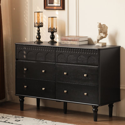 French Retro Black Accent Chest