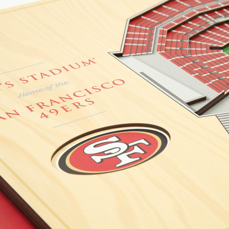 Art mural NFL 5 couches Stadiumview, 49ers de San Francisco, Bleu sarcelle