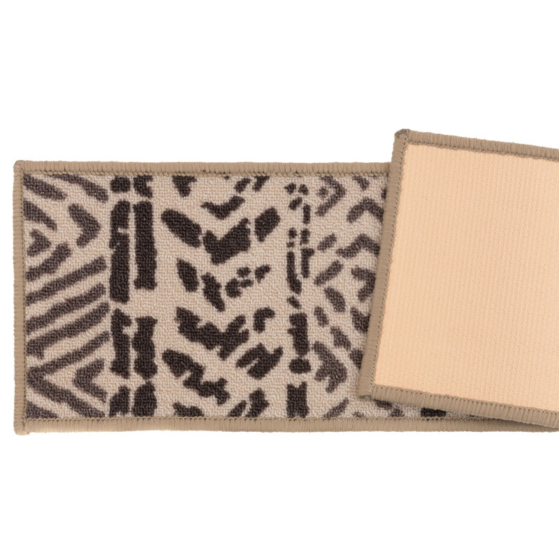 Tapis d’escalier gris/beige Wofford