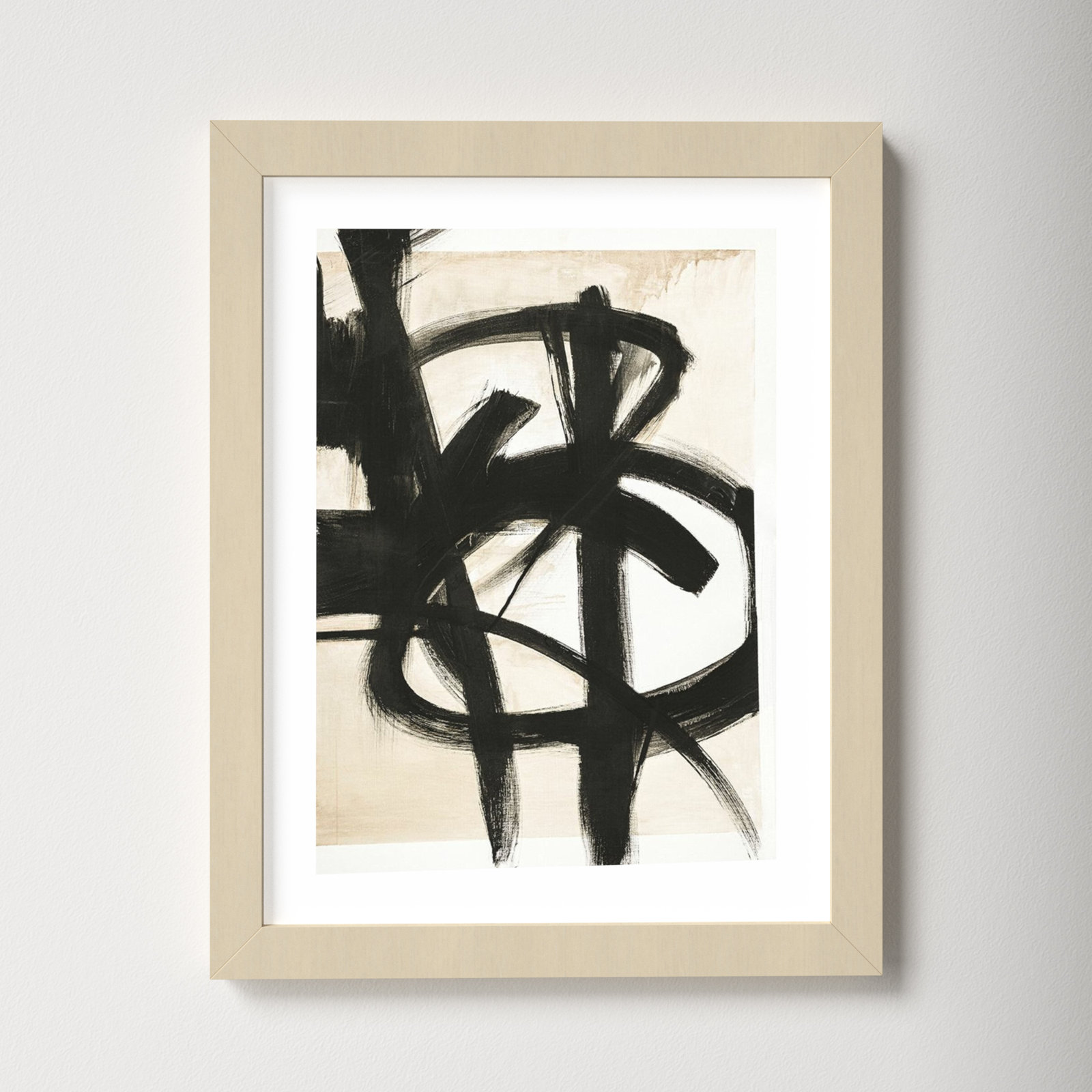 Graphical Shapes 7 by Design Fabrikken, Brown Framed Paper, 14.12" H x 11.12" W x 0.88" D