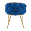 Ensemble de 2 fauteuils d'appoint faits à la main avec pieds dorés, fauteuil en velours moderne pour le salon et la chambre à coucher-1205690781
