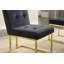 Ensemble de 2 chaises de salle à manger Modern Velvet, conception capitonnée et base en acier inoxydable-1455010692