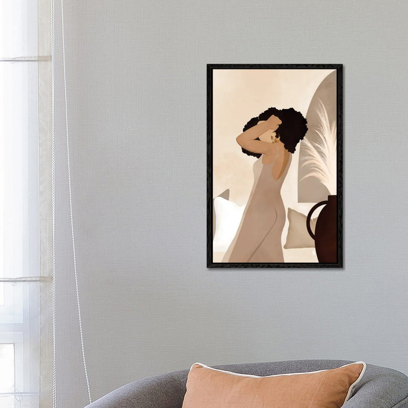 Nadia by Bria Nicole - Print on Canvas, 66.04 cm H x 45.72 cm W, Black Framed