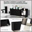Porte-brosse à dents électrique noir à 8 emplacements, organisateur de comptoir de salle de bain à base de diatomite à séchage rapide