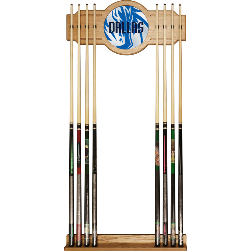 Support à queue de billard avec miroir nba, Mavericks de Dallas, L 13,25 po x l 28 po