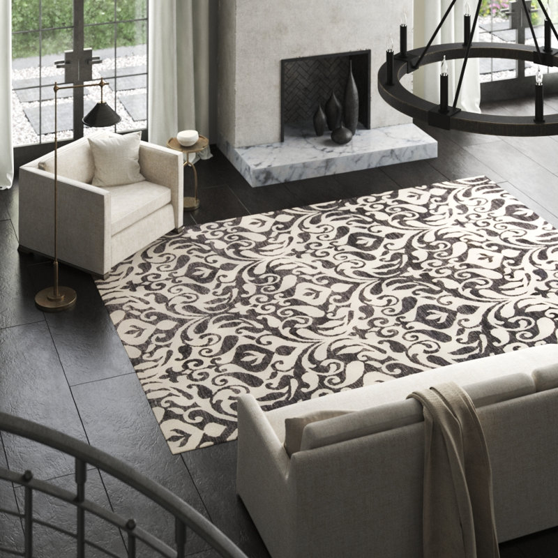 Damask Area Rug