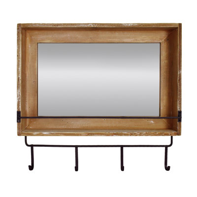 Ljayy Wood Flat Wall Mirror
