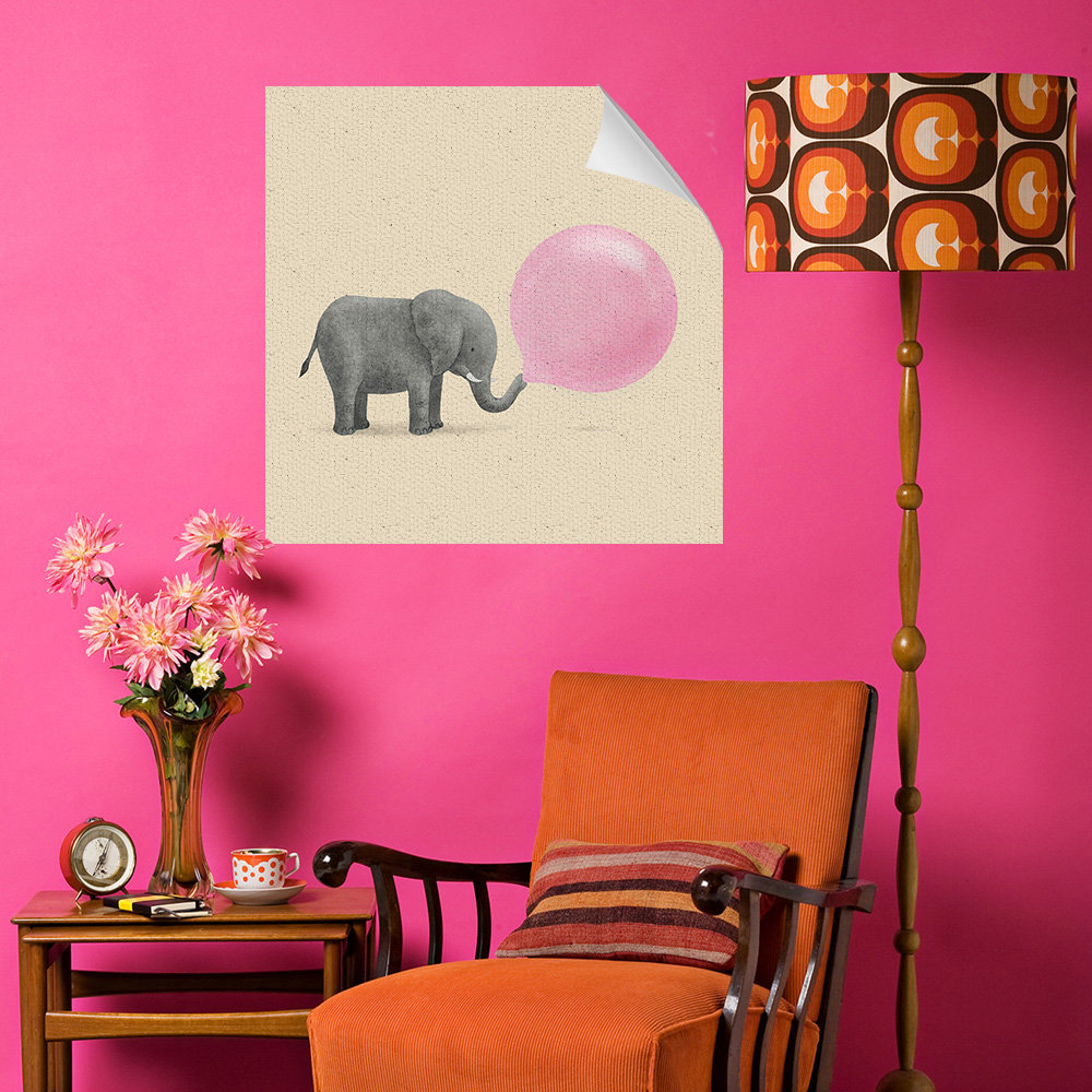 Jumbo Bubble Gum Square Canvas Art Harriet Bee 