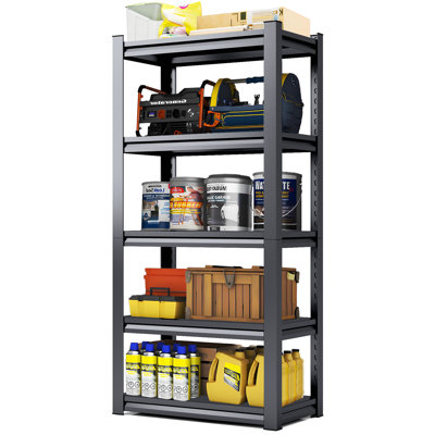 72Inch Heavy Duty Garage Shelving Unit 2000Lb Capacity 400Lb Per Shelf Adjustable Quick Assembly Storage Rack