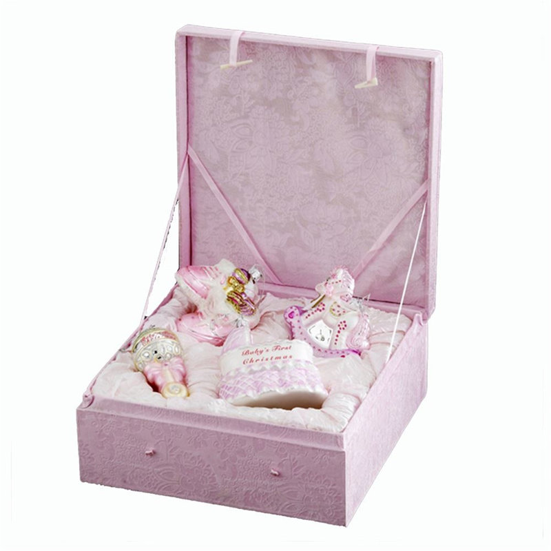 Ensemble d'ornement 4 pièces Noble Gems, Rose