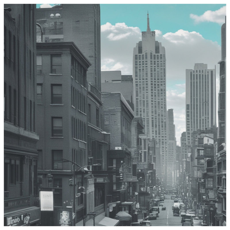 Couvertures Urban Cityscape Skyline, 50 po L x 60 po H