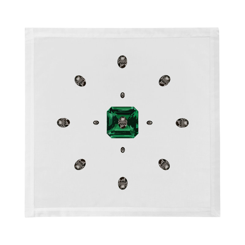 Asscher Cotton Blend Square Napkins, White