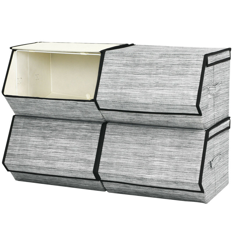 Cube ou bac en tissu, Beige