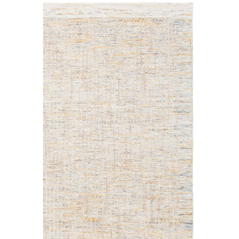 Tapis de couleur unie en coton / laine touffeté à la main Lukas, Carré 6 pi