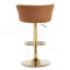 Tabourets de bar, avec repose-pieds chromé et base pivotante à hauteur réglable en velours mécanique et tabouret de bar simple