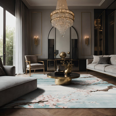 Tapis gris soyeux et moelleux