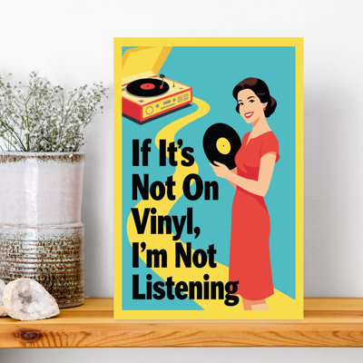 Affiche murale rétro vintage classique pour les amateurs de vinyles.