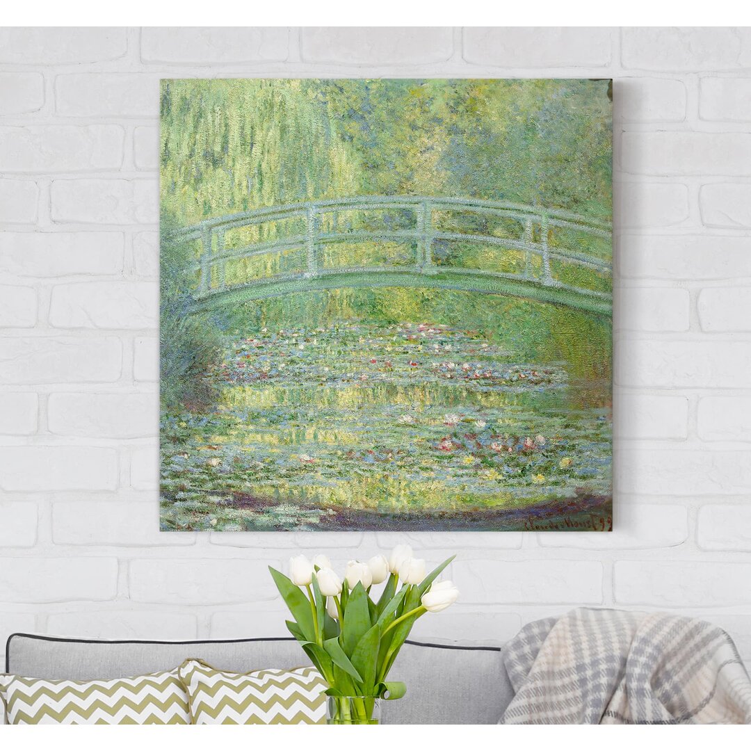 Leinwandbild Seerosenteich und Brücke von Claude Monet