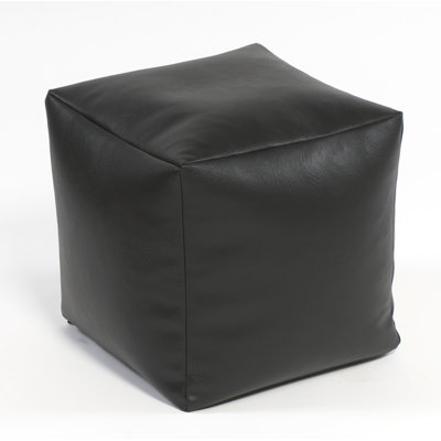 40 cm W Faux Leather Square Ottoman