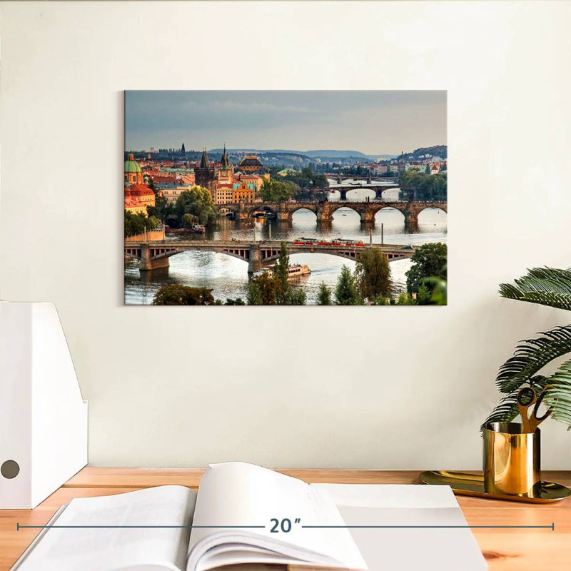 Vue du camion de Prague, H 8 po x l 12 po