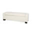 Banc en tissu texturé de conception rectangulaire avec couvercle à charnières pour le siège, le repose-pieds et le rangement caché, pour le salon, la chambre à coucher ou le vestibule-1506739995