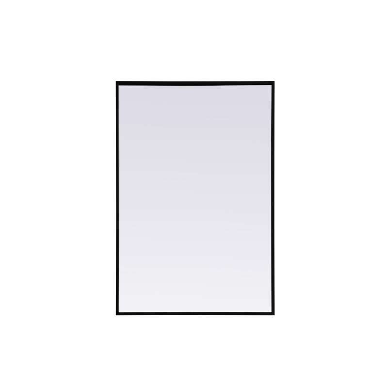 Miroir mural Sabine, 48 po x 36 po, Noir