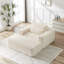 Méridienne en velours côtelé de 75 pouces avec repose-pieds amovible, aucun assemblage requis, fauteuil-lit moderne moelleux