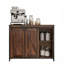 Buffet rustique Farmhouse avec portes coulissantes et rangement réglable