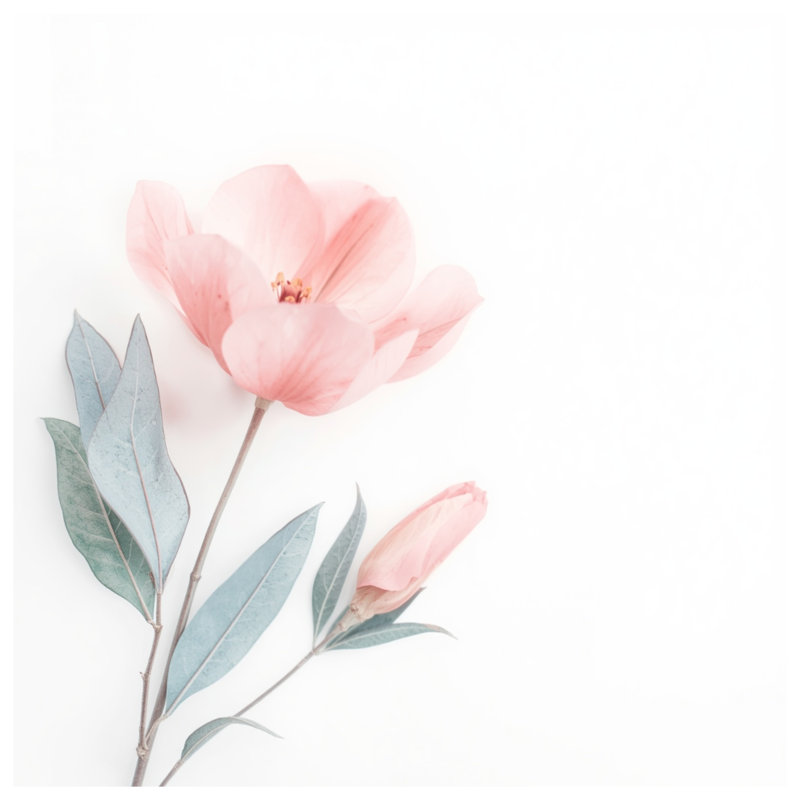 Rideau de douche à fleurs roses avec feuilles extra long, L 70 po x H 72 po