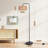 63'' Arched/arc Rattan Floor Lamp With Bulb And Remote Control Included