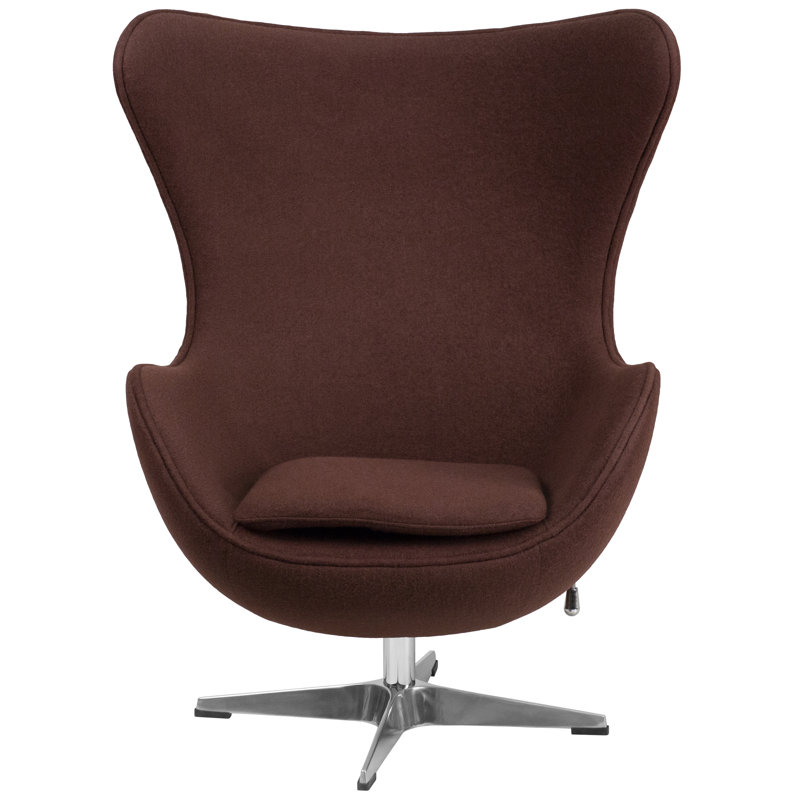 Fauteuil ballon pivotant 18 po Mankin, Brun