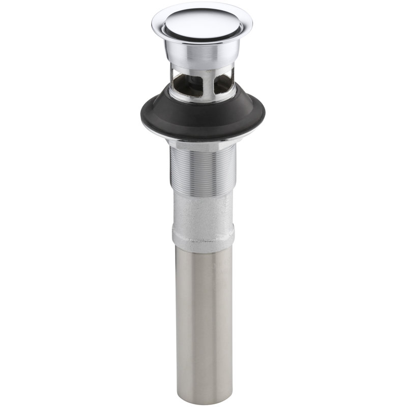 Pop-Up Bathroom Sink Drain, Polished Chrome, Yes