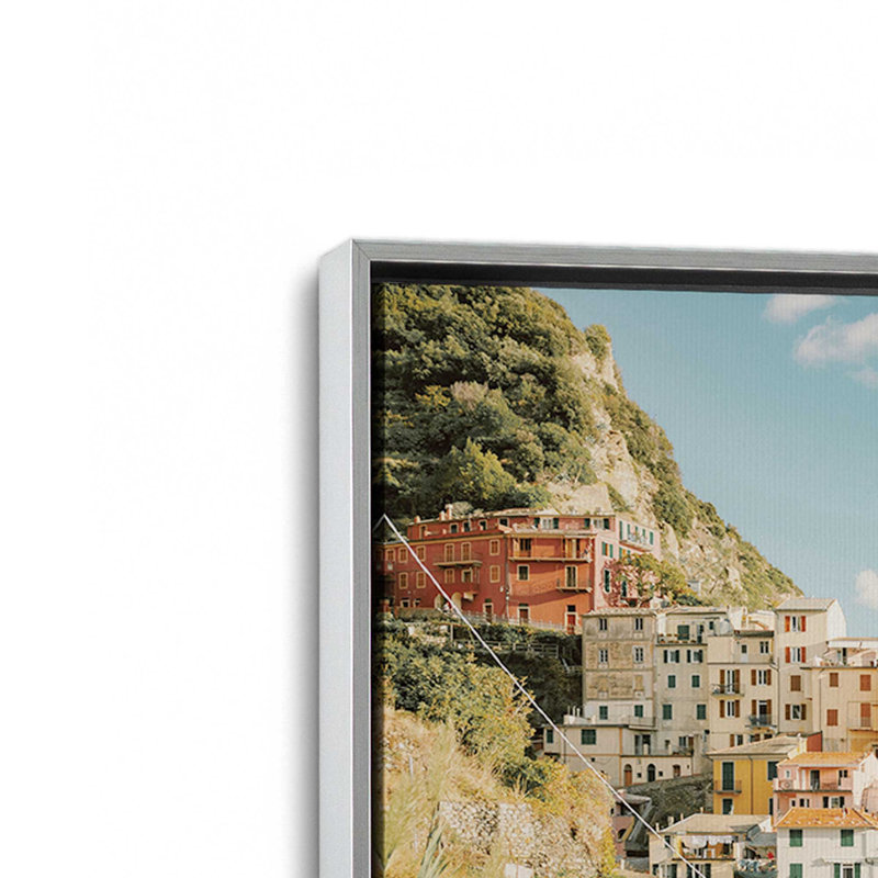 Impression sur toile roulée, Cadre flottant en chrome poli, H 8,75 po x l 12,75 po x P 1,75 po