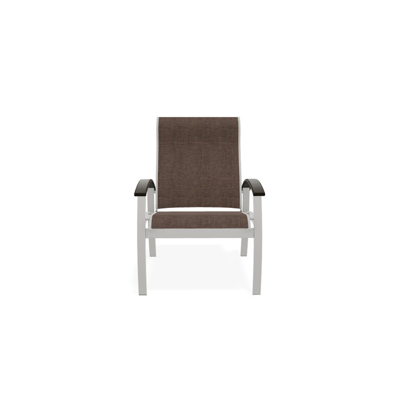 Chaise de patio Askar, Beachwood, Moka Sunbrella®, Neige texturée