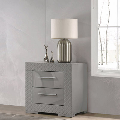 2-Drawer Bedroom Nightstand, Bedside Nightstand Table