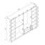 Nebras 6 Door Solid + Manufactured Wood Wardrobe
