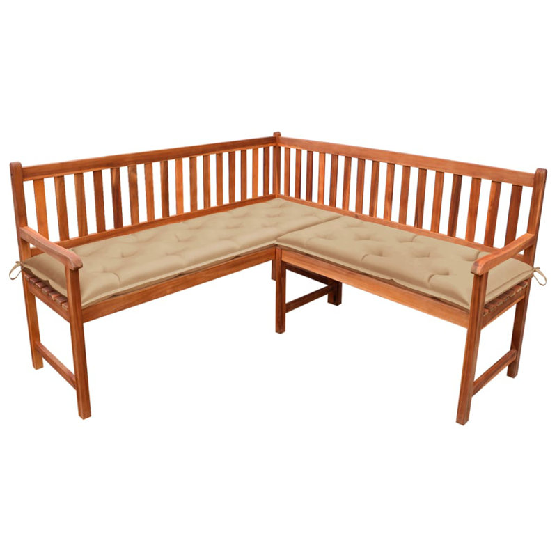 Banc de jardin en bois Wingert, Beige